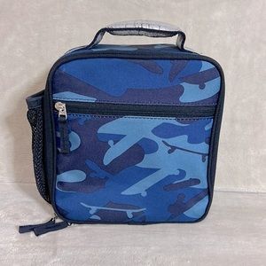 Pottery Barn Kids Navy Skateboard Camo Reflective Classic Lunch Box